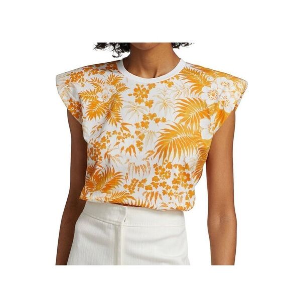 AMUR
Floral Padded-Shoulder T-Shirt - Picture 2 of 7